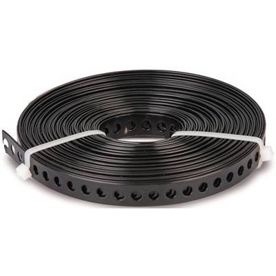 Lochband Band-B12x0,8mm L.10m verzinkt,schwarz ku.-besch.GAH-0