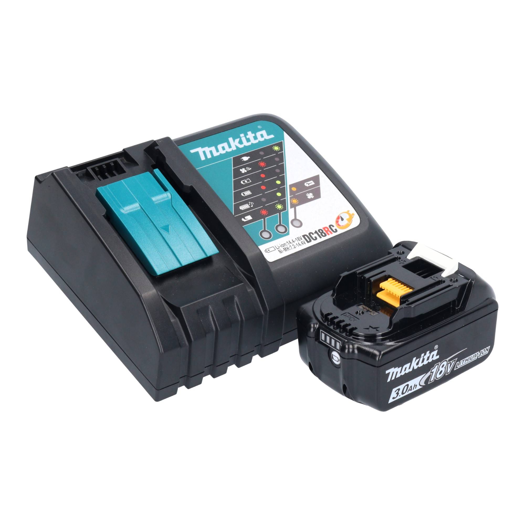 Makita DDA 450 RF1K Akku Winkelbohrmaschine 18 V 70 Nm Brushless + 1x Akku 3,0 Ah + Ladegerät + Koffer-4