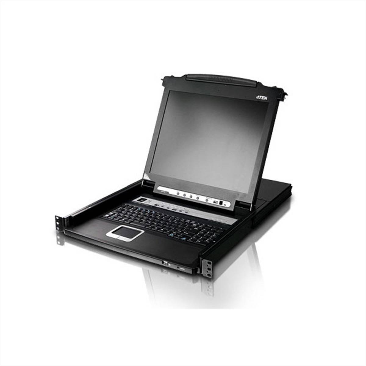 ATEN CL5708M 43cm LCD KVM Switch, USB-PS/2,VGA, 8 Port, DE-Layout-0