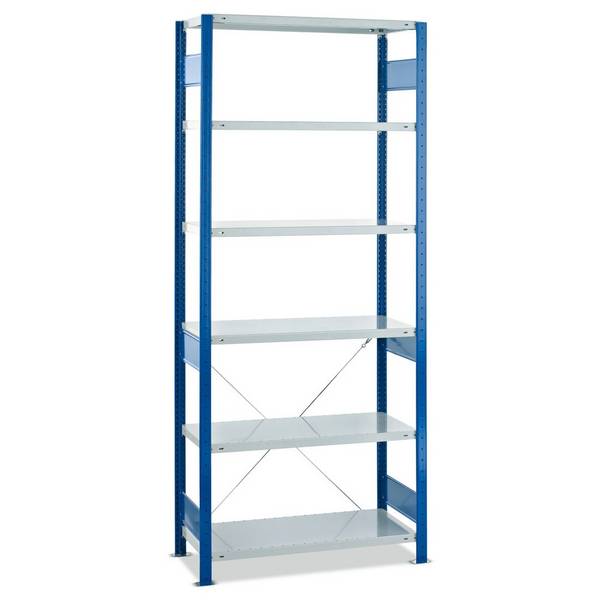 SCHULTE Fachbodenregal, GF, FL 150 kg, enzianblau/lichtgrau
