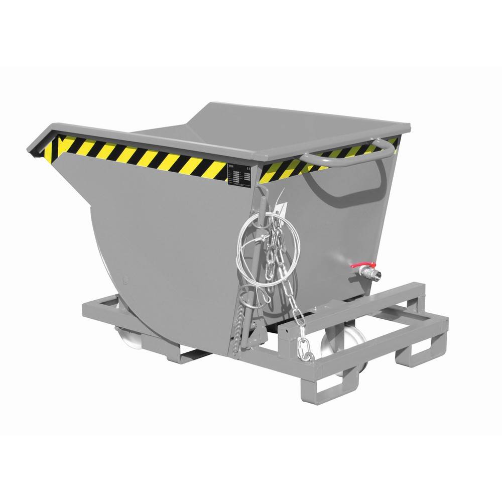 Bauer® Späne-Kippbehälter mit Abrollmechanik und Rollensatz, niedrige-0