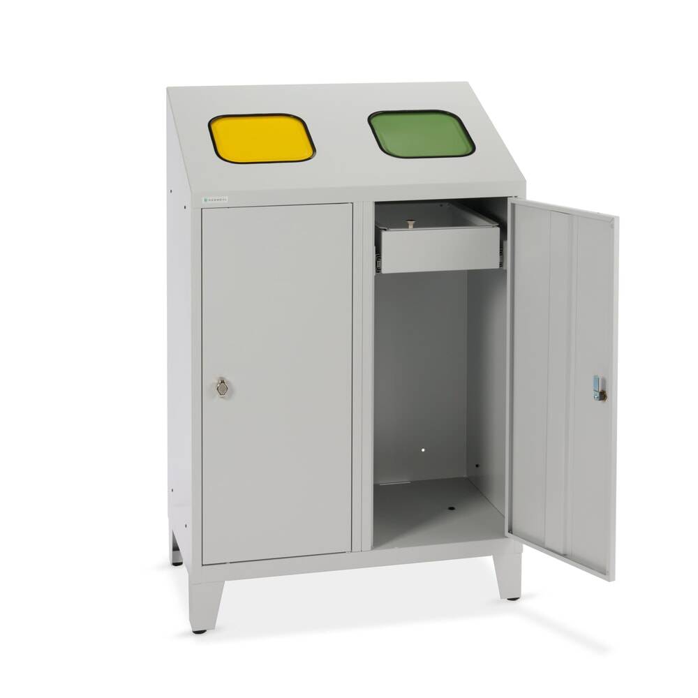 HEMMDAL Recycling-Abfallsammler Duo, mit 2 Beutelhalterungen, je 120 L-2