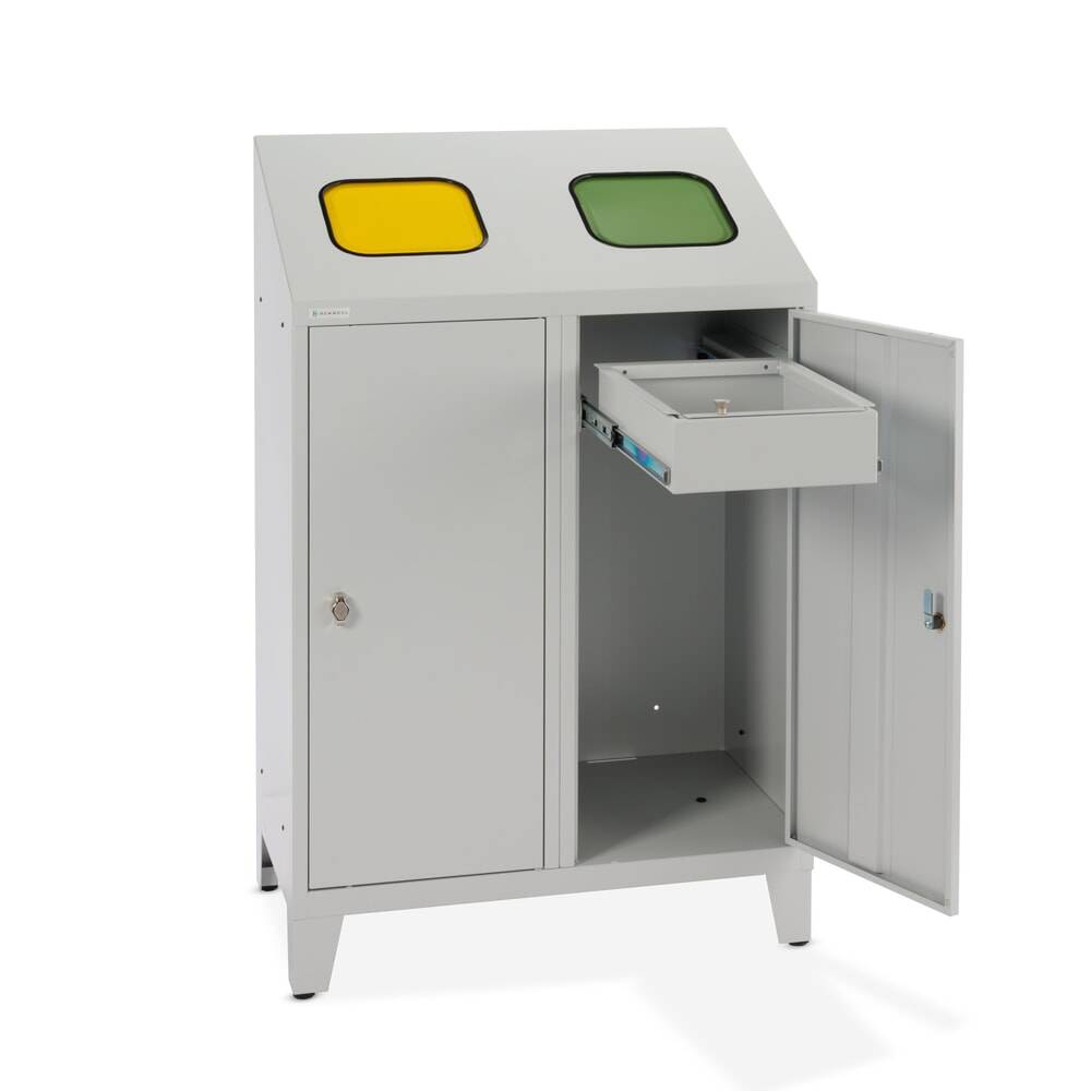 HEMMDAL Recycling-Abfallsammler Duo, mit 2 Beutelhalterungen, je 120 L-4