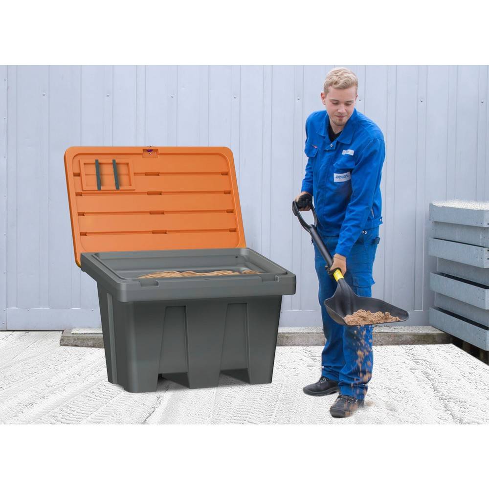 Streugutbehälter GB 300, grau/orange, 300 Liter-1