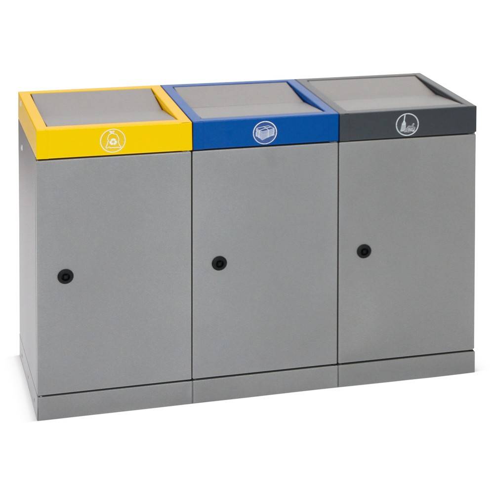 stumpf® Wertstoffsammler, 3x 30 Liter, bunt-1