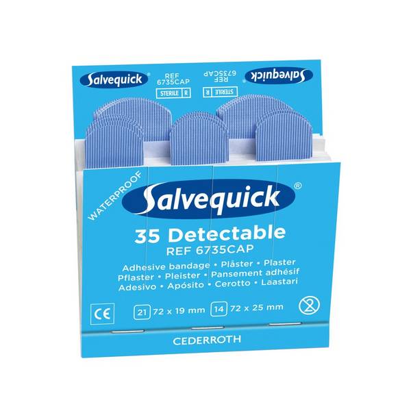 Nachfüllpack für Pflasterspender Cederroth Salvequick, detektierbar