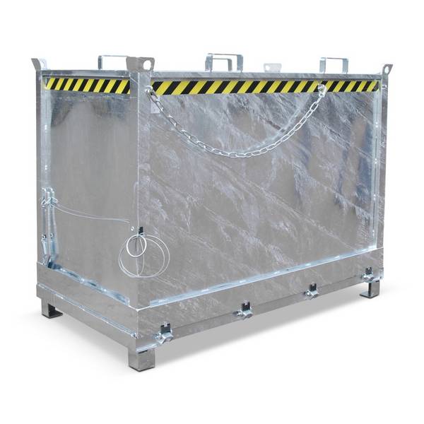 Bauer® Klappbodenbehälter, 3-fach stapelbar, verzinkt, TK 1.500 kg, Vo