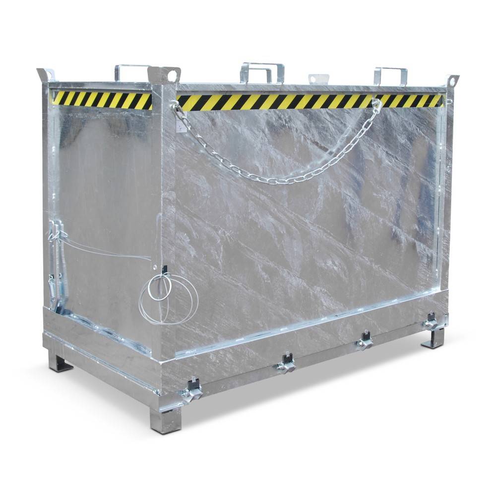 Bauer® Klappbodenbehälter, 3-fach stapelbar, verzinkt, TK 1.500 kg, Vo-0