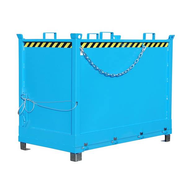 Bauer® Klappbodenbehälter, 3-fach stapelbar, lackiert, Volumen 2 m³