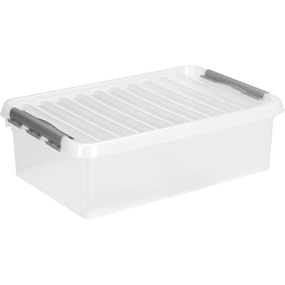 helit Aufbewahrungsbox "the q-line", mit Deckel, 32 Liter, transparent-0
