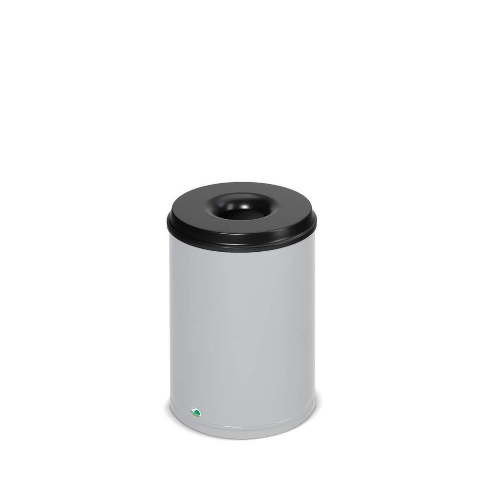 VAR Papierkorb feuersicher, 50 L, Löschkopf schwarz-1