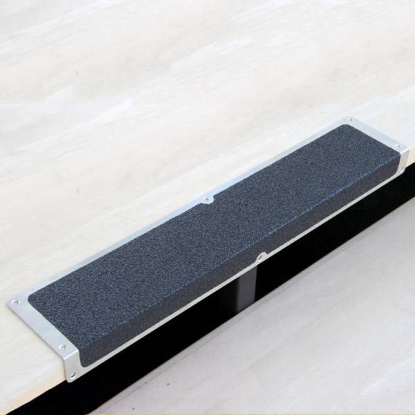 Mehlhose Anti-Rutschkantenprofil aus Aluminium, schwarz, LxB 635 x 120