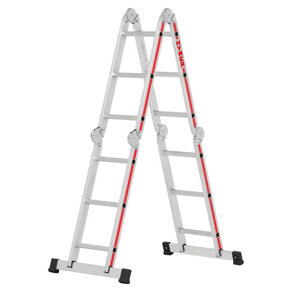Vielzweckleiter Alu.Sprossen 4x3 geklappt H900xB700xT300mm HYMER-1