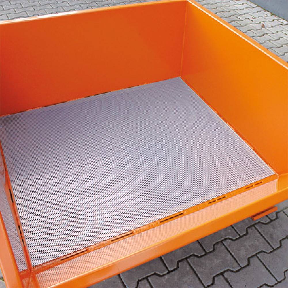 Eichinger® Spänebehälter mit Lochblech-Boden und Ablasshahn, 1500 kg,-3