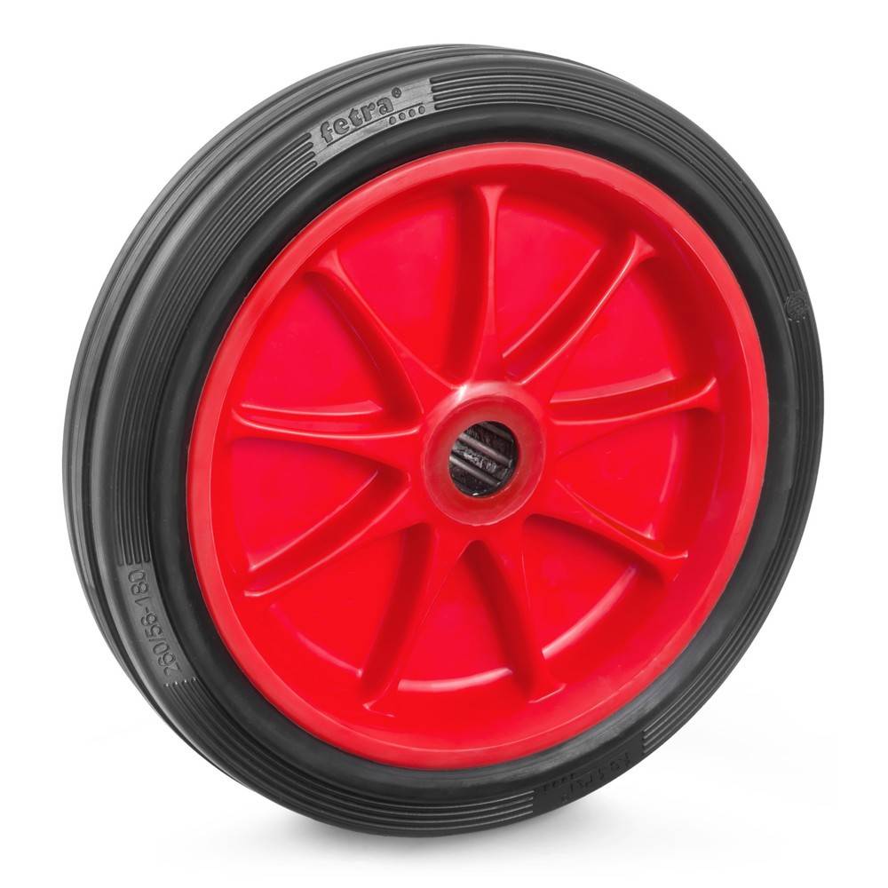 fetra® Vollgummi-Rad, Rollenlager, ØxB 260 x 56 mm, Tragkraft 300 kg-1