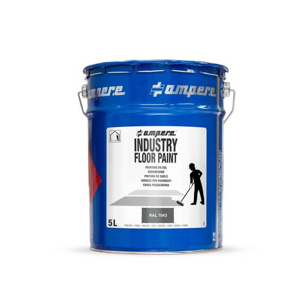 A.M.P.E.R.E. Bodenmarkierungsfarbe Traffic Floor Paint, 5 l, grau