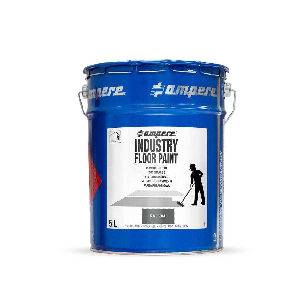A.M.P.E.R.E. Bodenmarkierungsfarbe Traffic Floor Paint, 5 l, grau-0