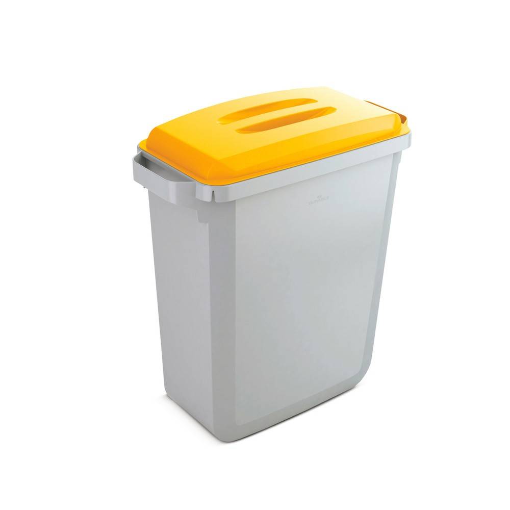Abfall- und Wertstoffbehälter DURABIN 60 Liter, mit Deckel, PP, grau/g-0
