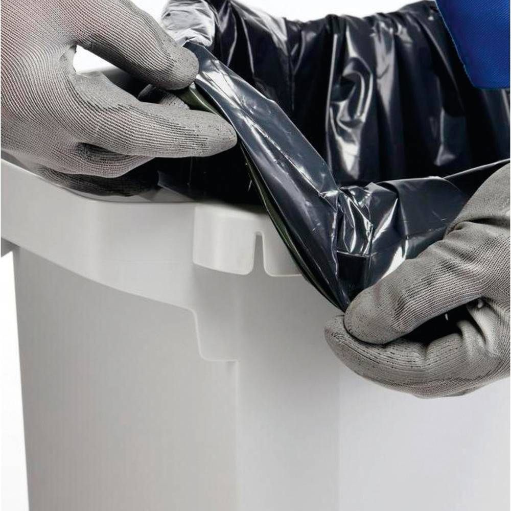 Abfall- und Wertstoffbehälter DURABIN 60 Liter, mit Deckel, PP, grau/s-1