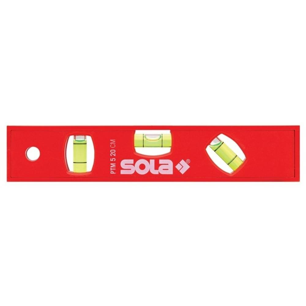 SOLA Torpedowasserwaage PTM 5, ABS Kunststoff rot, 20 cm, 1,50 mm/m Ma-0