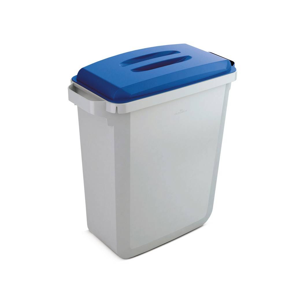 Abfall- und Wertstoffbehälter DURABIN 60 Liter, mit Deckel, PP, grau/b-0