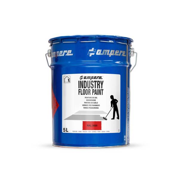 A.M.P.E.R.E. Bodenmarkierungsfarbe Traffic Floor Paint, 5 l, rot
