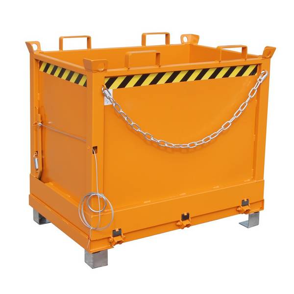 Bauer® Klappbodenbehälter, 3-fach stapelbar, lackiert, Volumen 0,75 m³