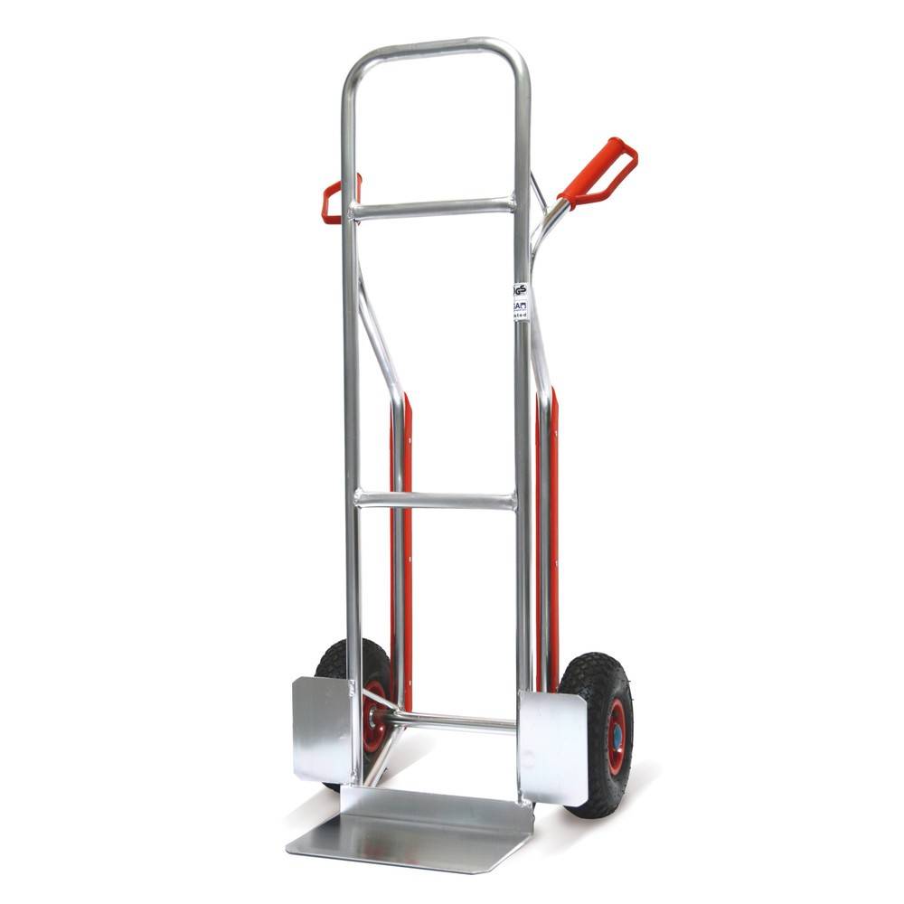 Alu-Sackkarre HEMMDAL mit Gleitkufen, TK 150 kg, Schaufel BxT 310 x 21-0