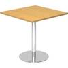 Besprechungstisch, Gestell verchromt, BxT 800 x 800 mm, Buche