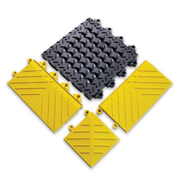 Randstück für NoTrax Bodenplatten-Stecksystem, ohne Stecknasen, BxL 15