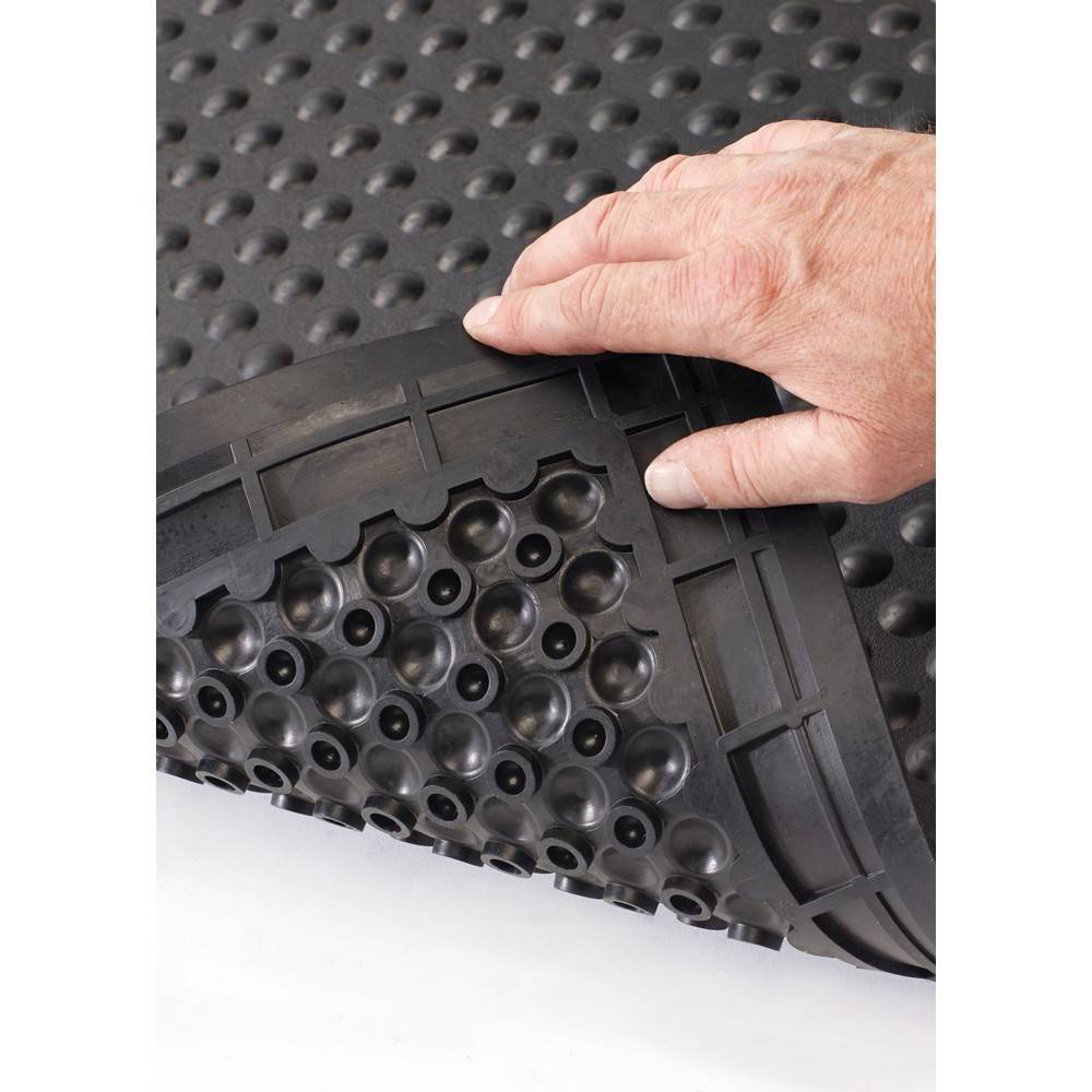Arbeitsplatzmatte, rutschfeste Noppenoberfläche, BxT 900x600 mm, Naturgummi-2