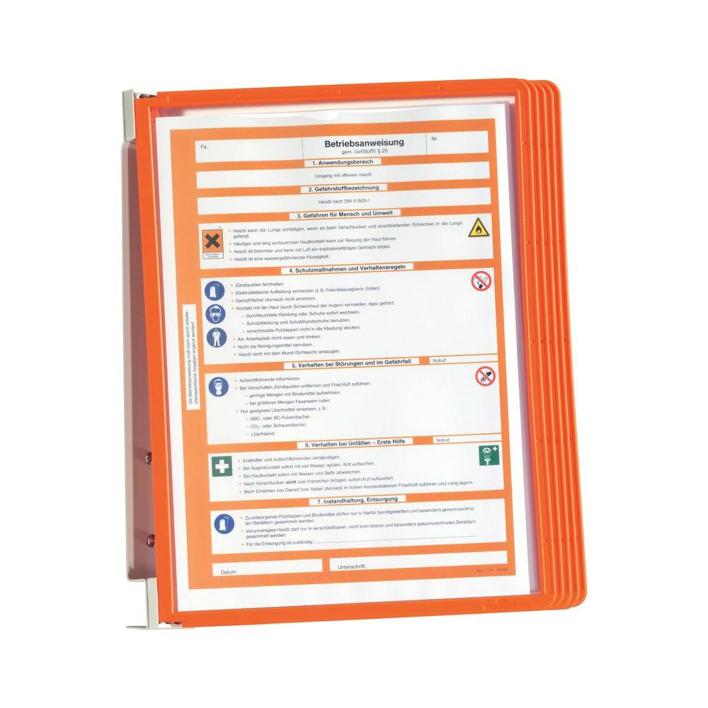 Komplett-Set Wandhalter Vario®, 5 Sichttafeln, rot-1