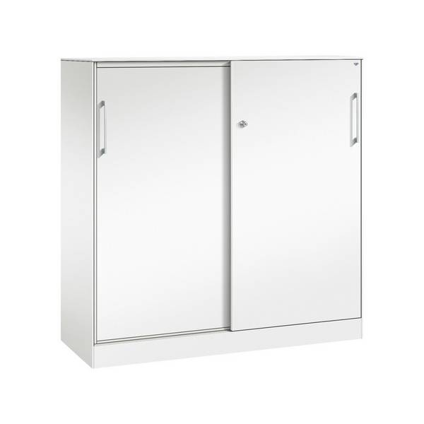 C+P Schiebetürenschrank Asisto, 3 OH, Breite 1.200 mm, verkehrsweiß