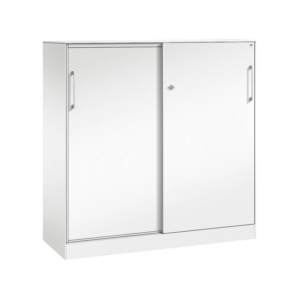C+P Schiebetürenschrank Asisto, 3 OH, Breite 1.200 mm, verkehrsweiß-0