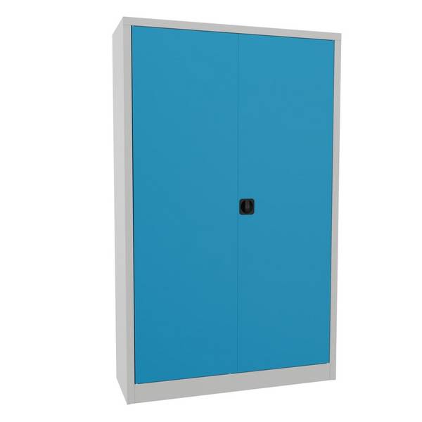 Flügeltürenschrank, 1950x1200x400 mm, 4 Böden verzinkt, RAL 7035/5012