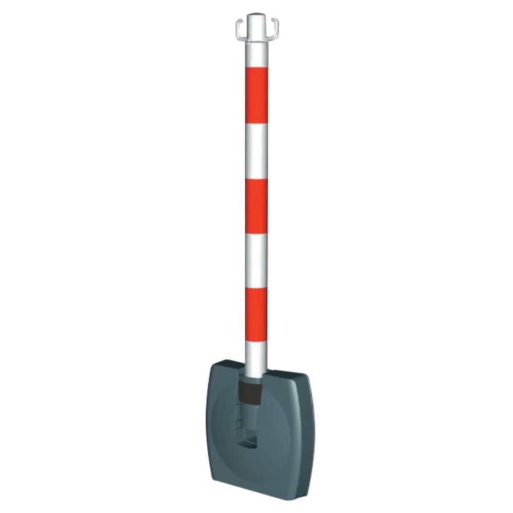 MORAVIA Kettenständer mit klappbarem Fuß, rot/weiß-1