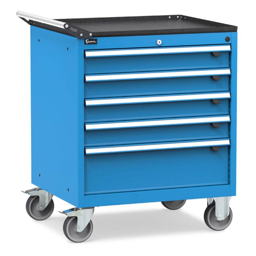 Fami FLEXA mobiler Schubladenschrank, 5 Schubladen, HxBxT 921 x 778 x-2