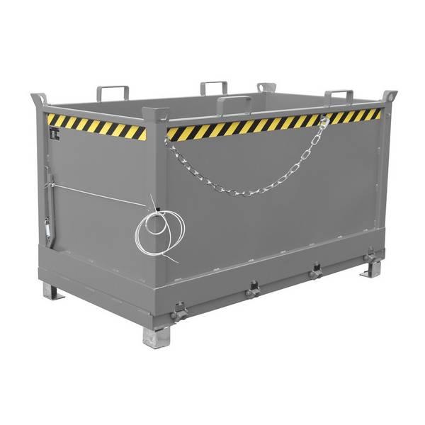 Bauer® Klappbodenbehälter, 3-fach stapelbar, lackiert, Volumen 1,5 m³