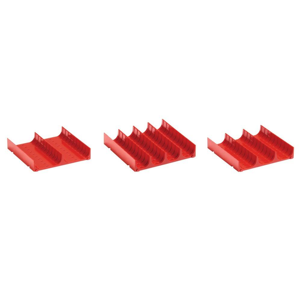 LISTA Muldenteile 9x9E, (BxTxH) 150x150x26mm, 6 Stück, 4 Mulden-1