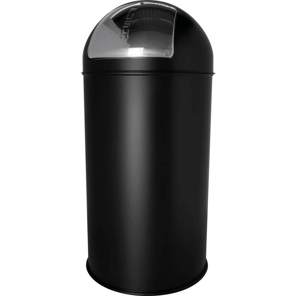 helit Push-Abfallbehälter "the dome", 50 Liter, schwarz-0