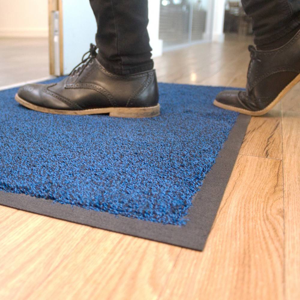 COBA Schmutzfangmatte aus Nylon, BxL 1.150 x 1.750 mm, schwarz/blau-3