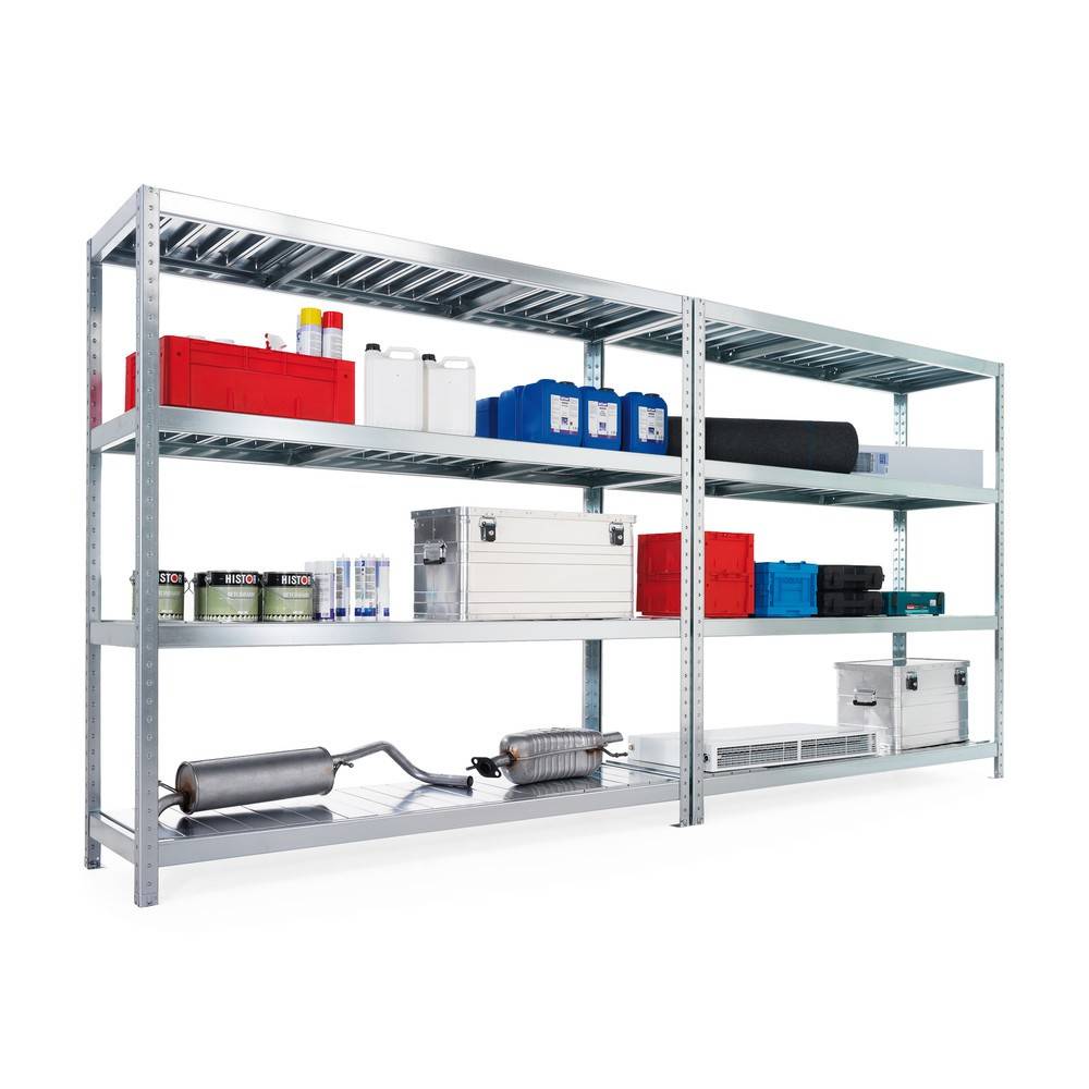 Weitspannregal SPEED-RACK B1700xT400xH2970 mm 4 Stahlpaneele Fachlast 500kg META-1