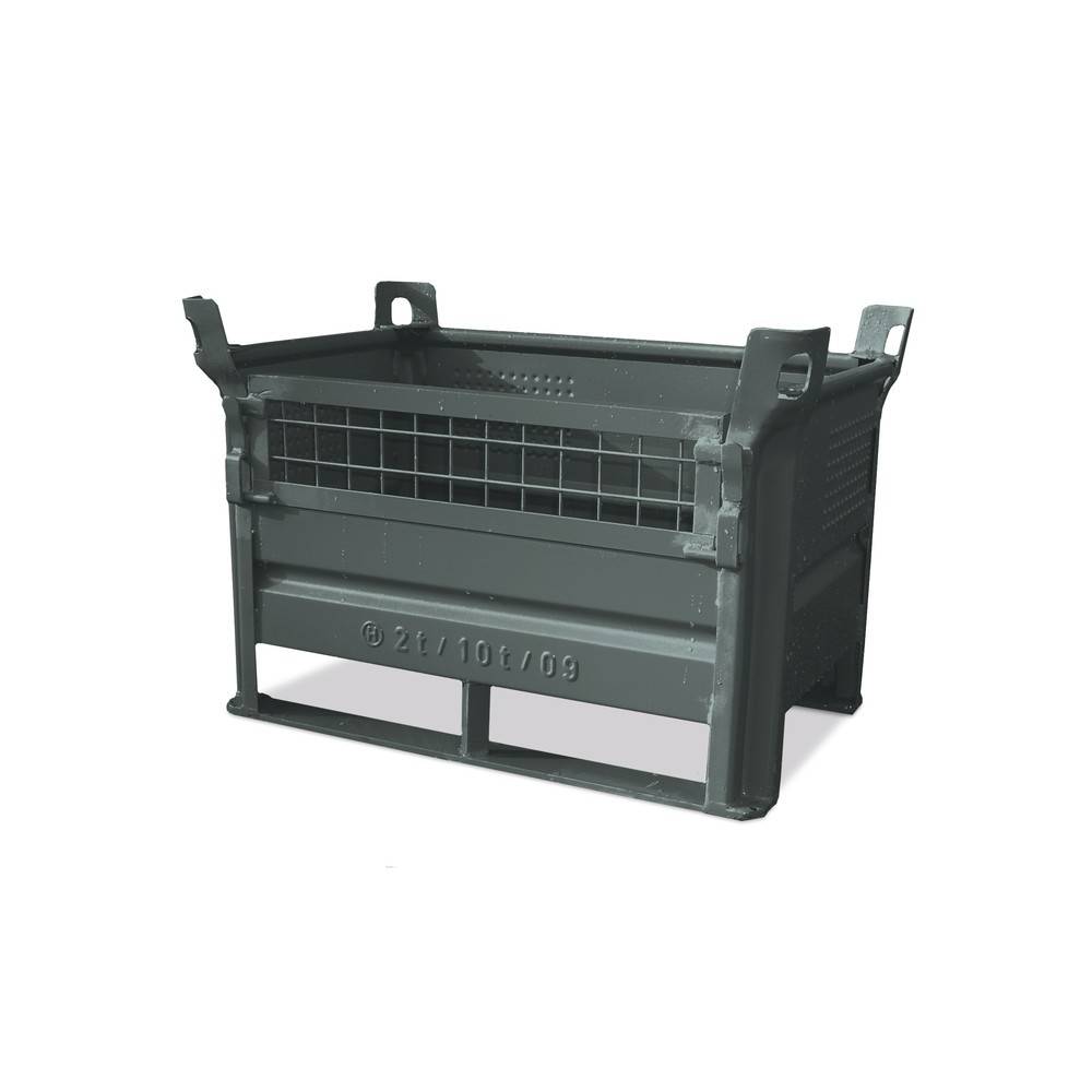 HESON® Mehrpreis ½ Gitterklappe für Stapelbehälter, mit Kufen, Tragkra-1