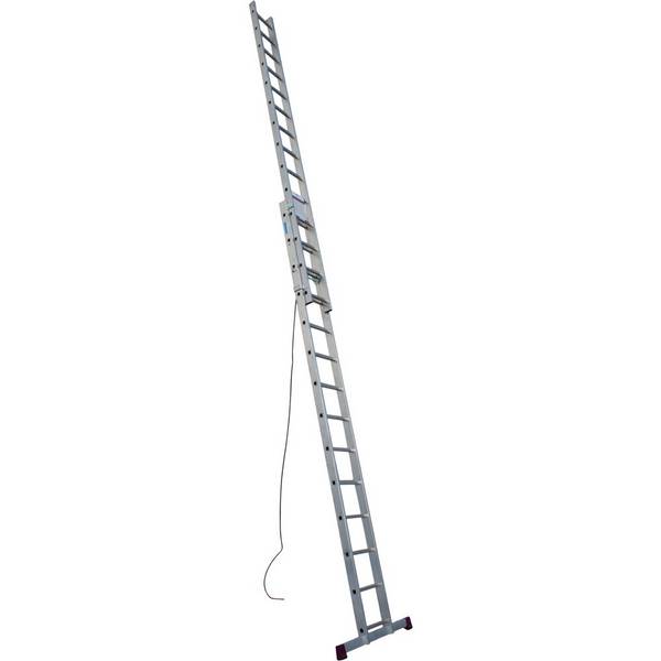 KRAUSE® CORDA Seilzug-Anlegeleiter, 2-teilig, Standhöhe 6,63 m