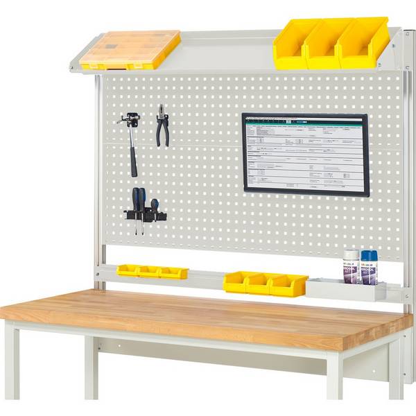 RAU Werkbank-Aufbau, HxBxT 1.130 x 1.500 x 350 mm, mit 1 neigbaren Met