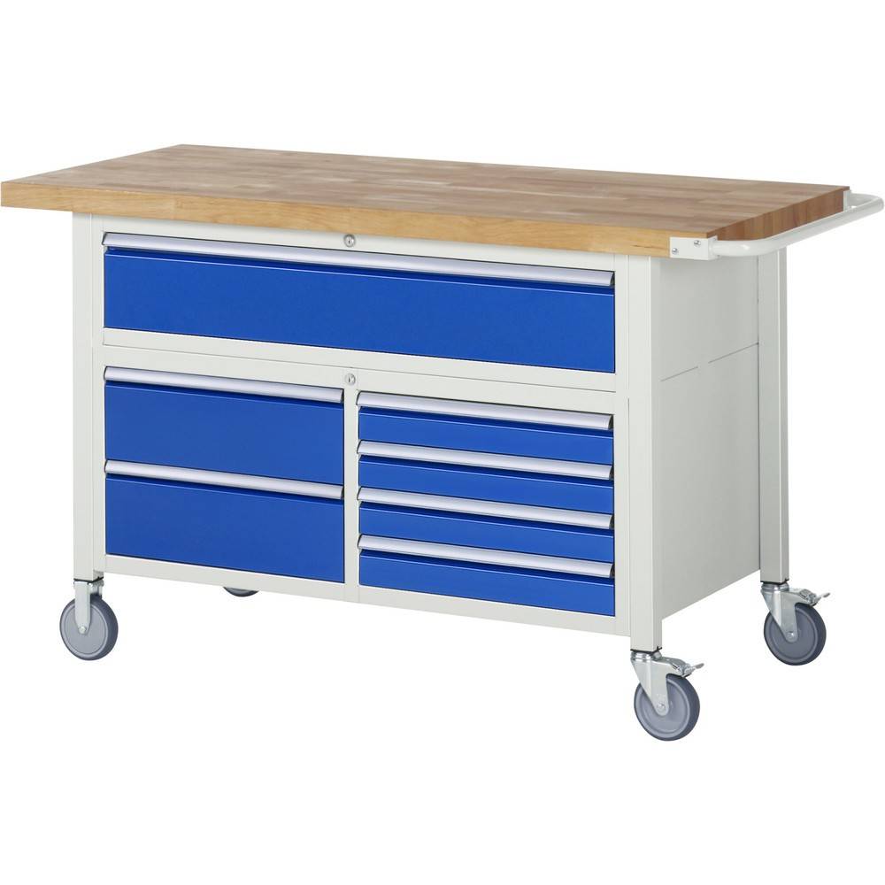 RAU mobile Werkbank Serie 8000, 1 Dreifach-Container, HxBxT 920 x 1.50-0