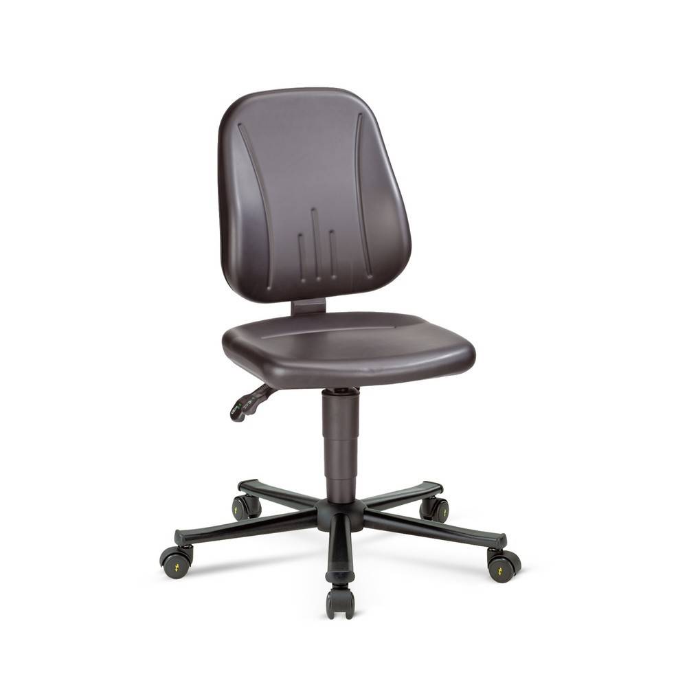Bimos Arbeitsstuhl ESD Unitec 2, schwarz Sitzhöhe 440-620 mm Kunstleder, mit Rollen-0
