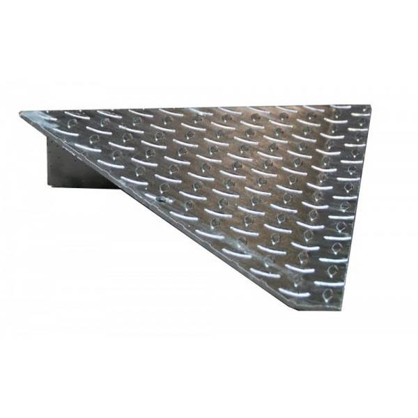 Auffahrecken für Bauer® niedrige Flachwannen aus Stahl, BxL 500 x 500