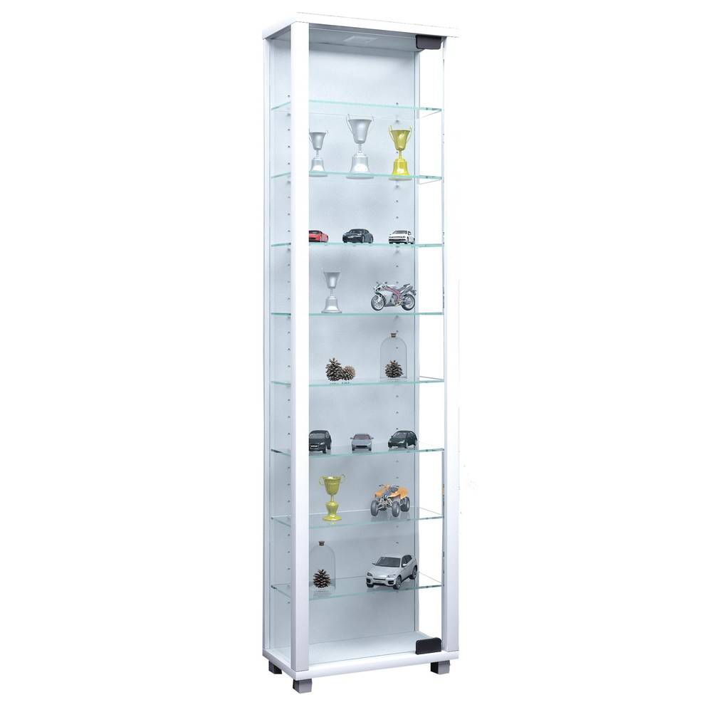 VCM Vitrine Edana Maxi, mit 8 Einlegeböden, ohne Beleuchtung, weiß-0