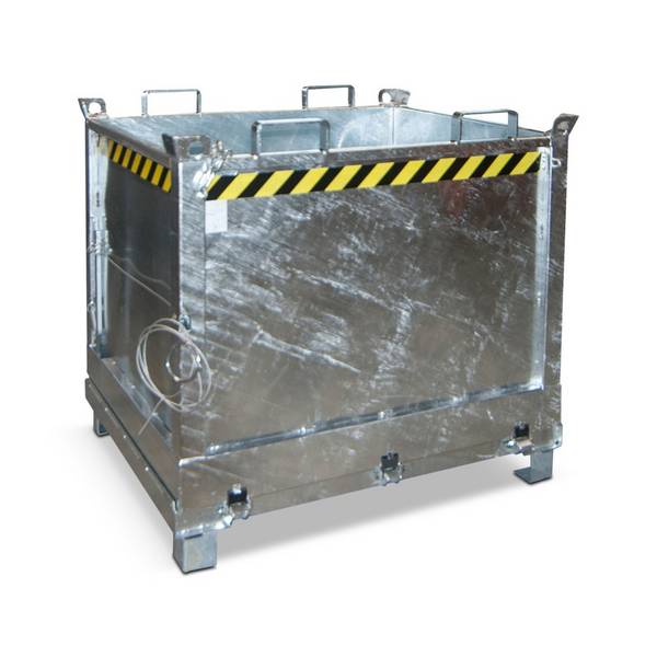 Bauer® Klappbodenbehälter, 3-fach stapelbar, verzinkt, TK 1.250 kg, Vo